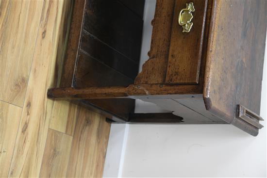 An 18th century oak dresser, W.5ft 1in. H.6ft 5in.